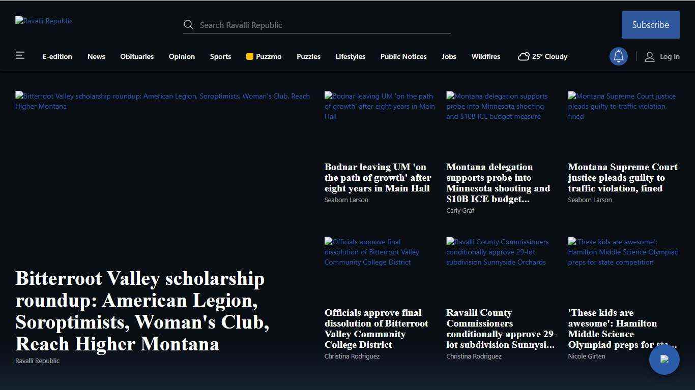 Ravalli Republic Breaking News | Read Hamilton, MT and Montana breaking news. Get latest news, events and information on Montana sports, weather, entertainment and lifestyles.